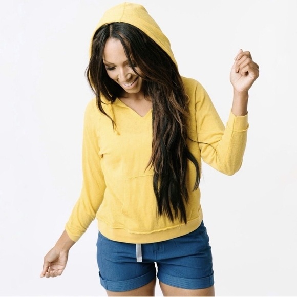 ZYIA Tops - Zyia Active Lightweight Beach Hoodie Yellow Size extra small